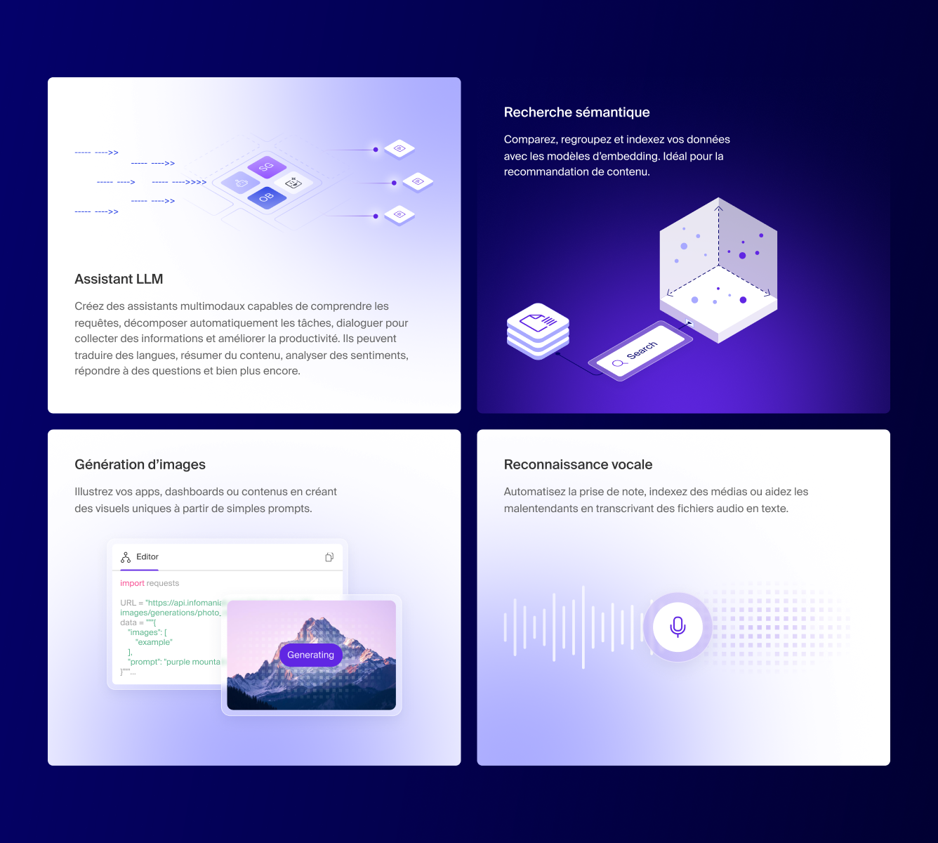 AI Tools — détail écran sombre