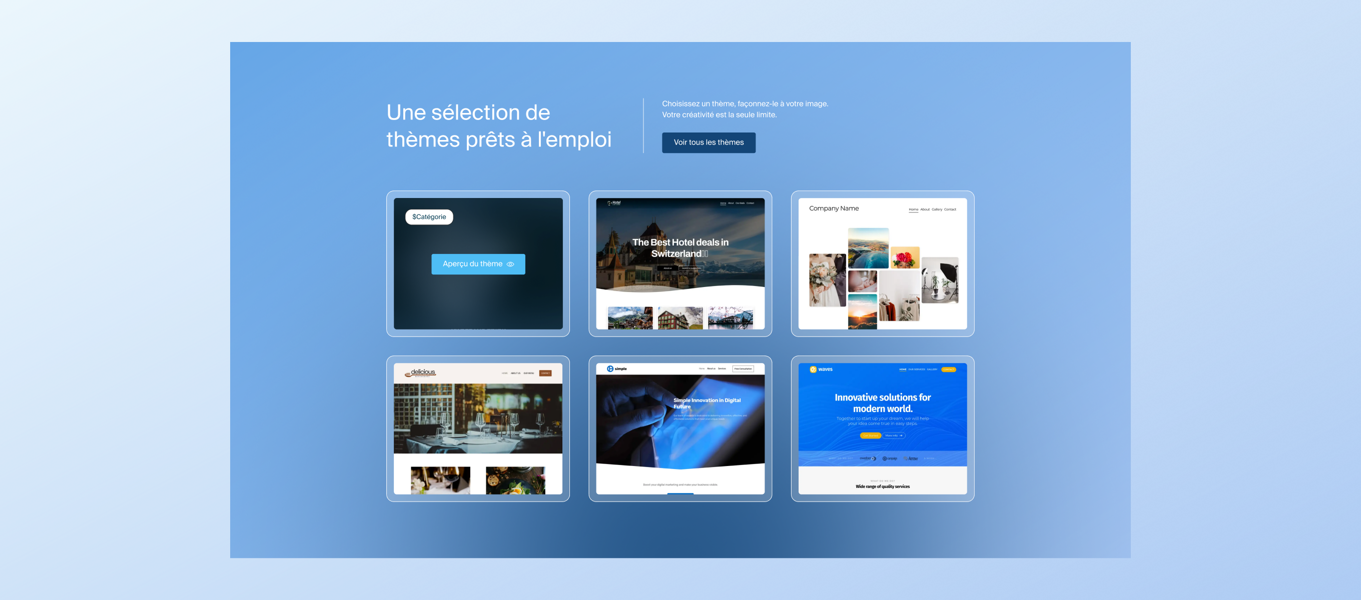 Site Creator — templates