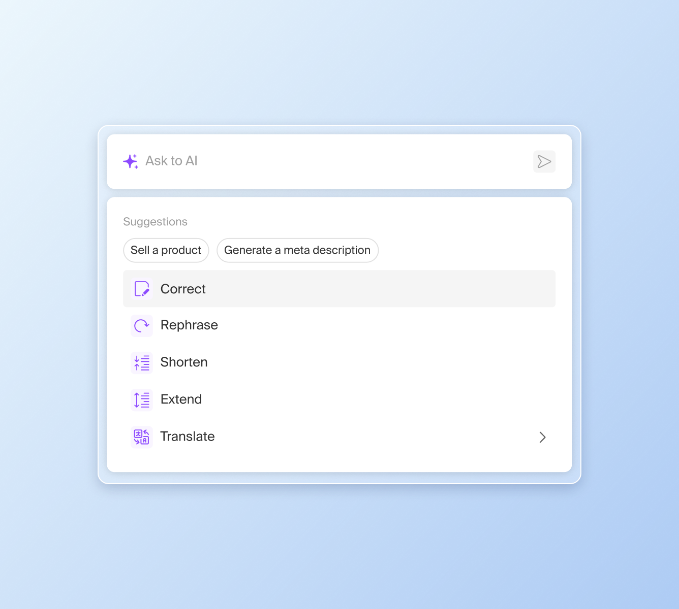 Site Creator — détail interface