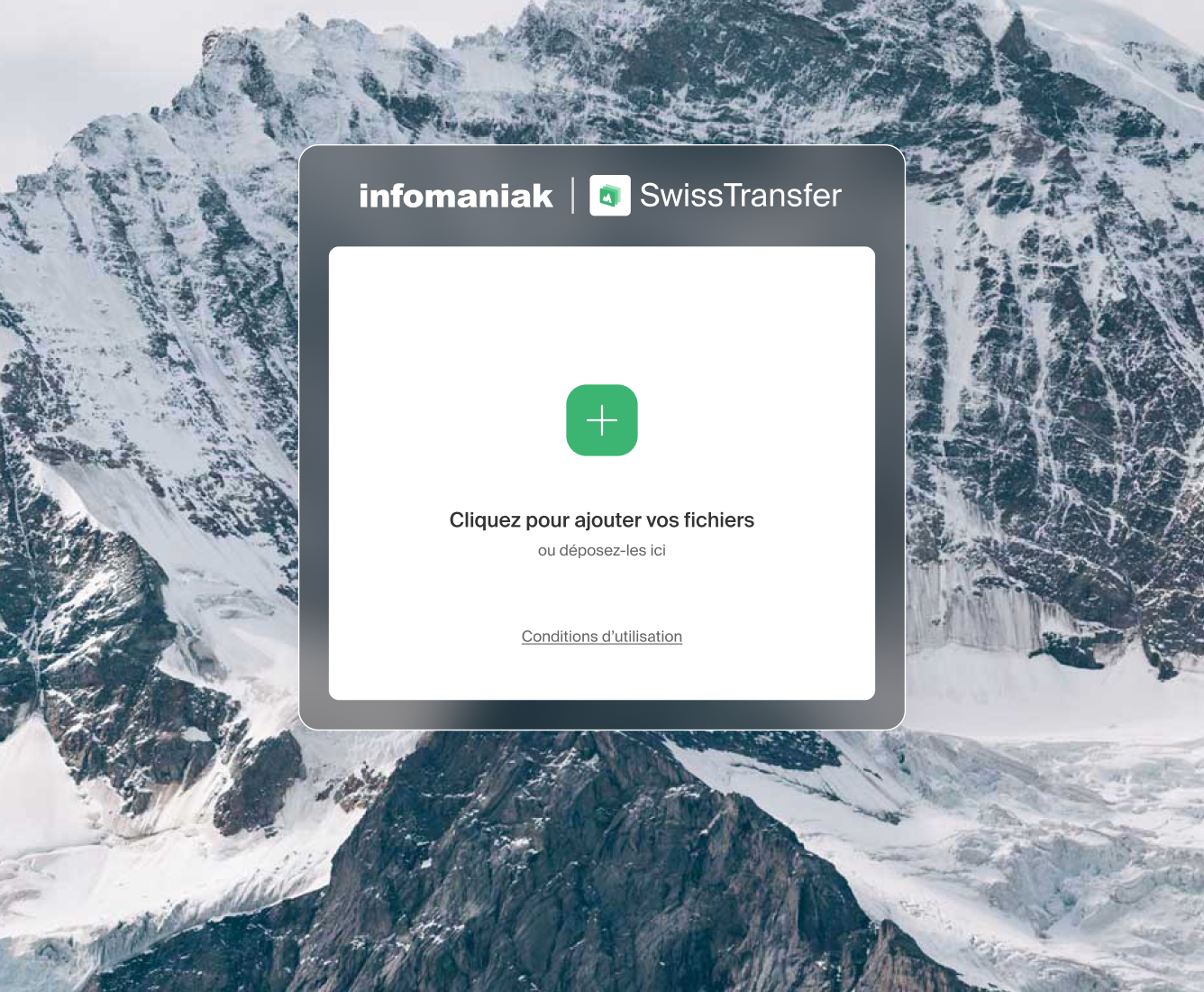SwissTransfer — interface de transfert
